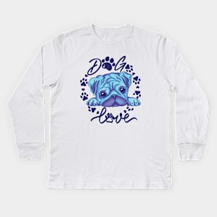 Dogs Make Me Happy Kids Long Sleeve T-Shirt